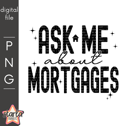 photo of digital file saying ask me about mortgages