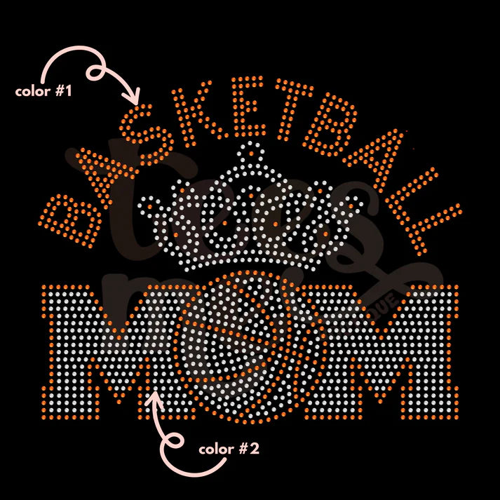 Basketball Mom Queen Spangle Design