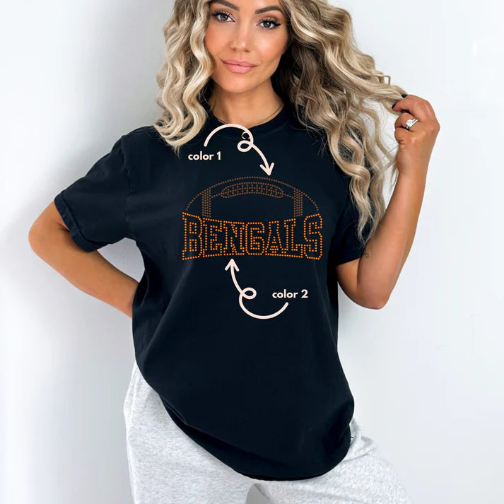 Bengals Football Spangle Design