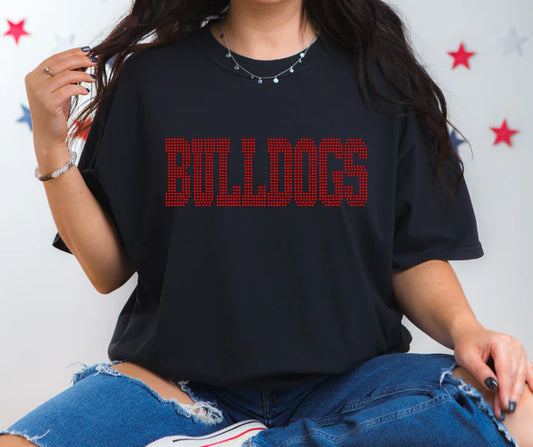 Bulldogs College Block Spangle Design