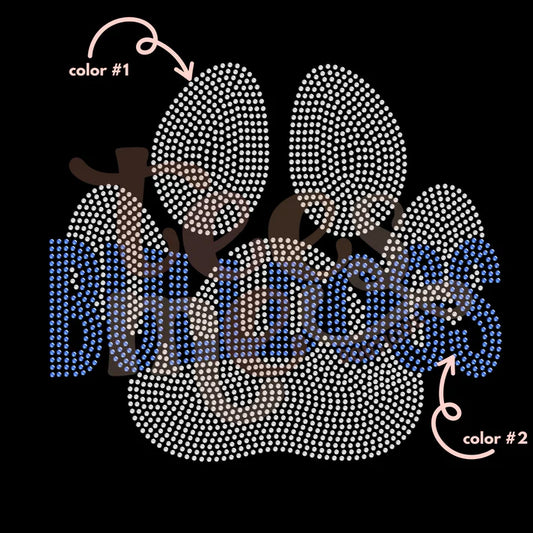 Bulldogs with Paw Spangle Design