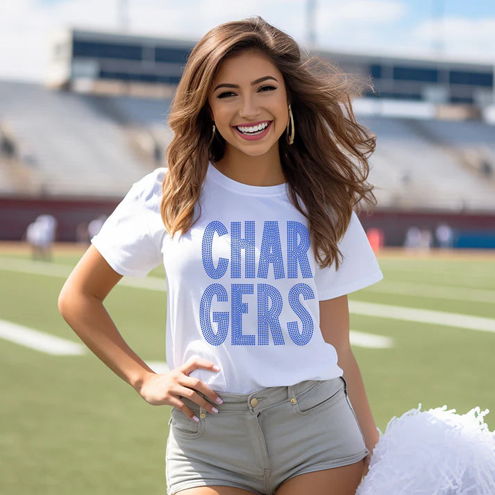 Chargers Font Mascot Spangle Design