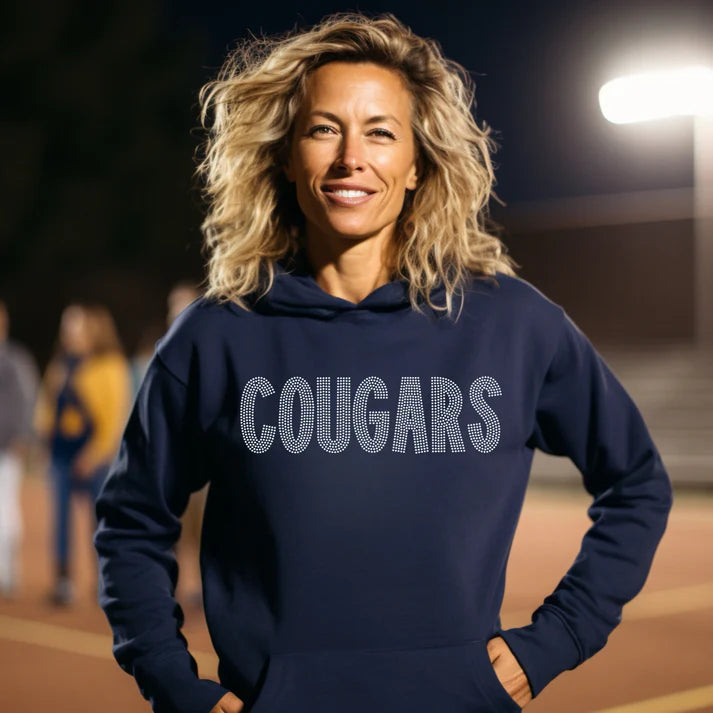 Cougars Font Mascot Spangle Design