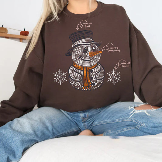 Cutesy Snowman Spangle Design