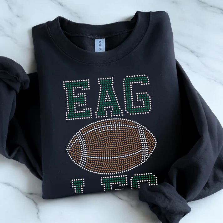 Eagles Football Stacked Spangle Design