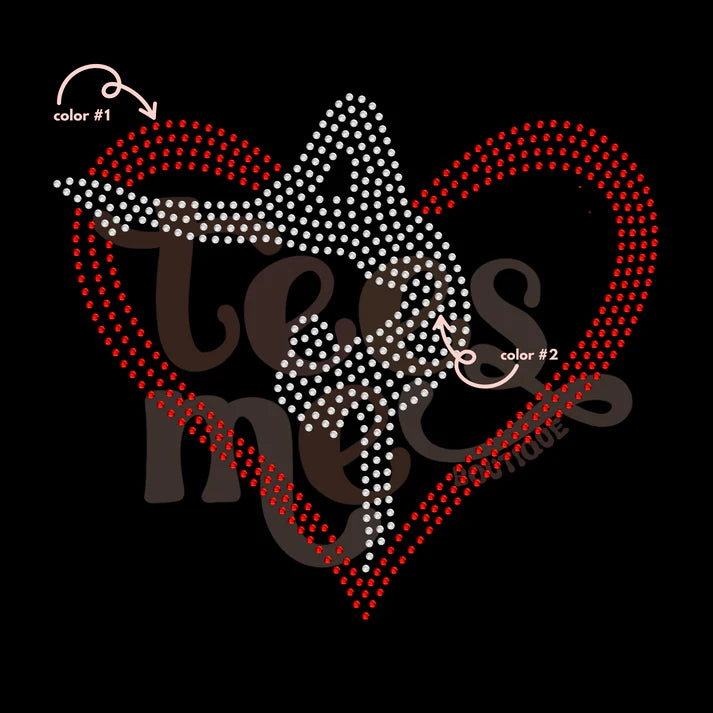 Gymnast Heart Spangle Design