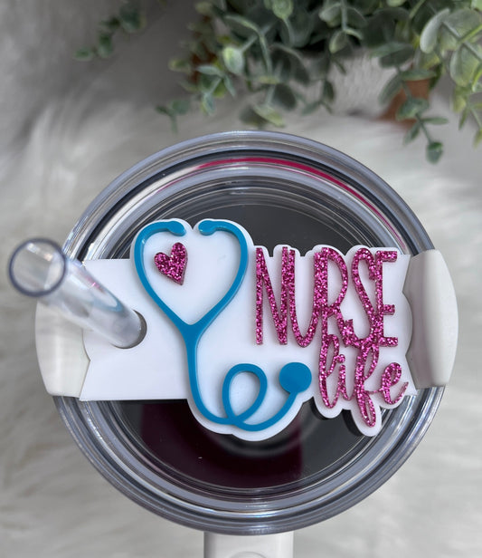 nurse life tumbler tag