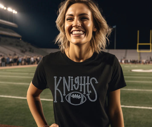 Knights Football 1 Color Spangle Design