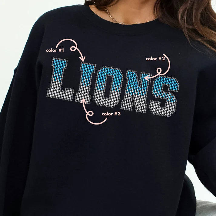 Lions Ombre Spangle Design