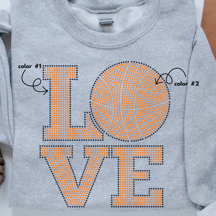 Love Basketball Spangle Design