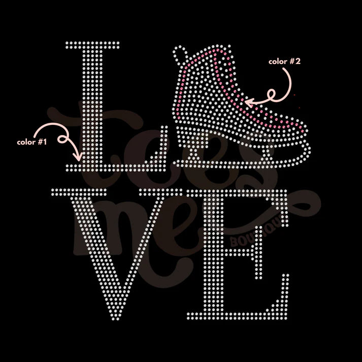 Love Ice Skating Spangle Design