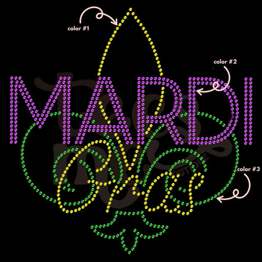 Mardi Gras Fleur De Lis Spangle Design