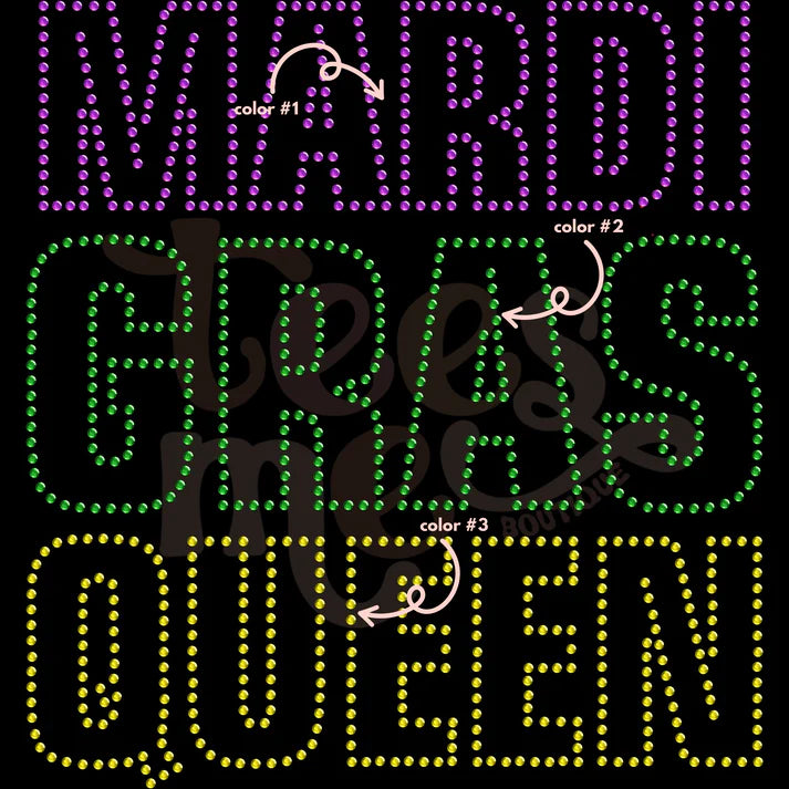 Mardi Gras Queen Spangle Design