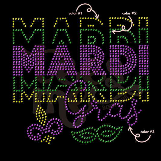 Mardi Gras Stacked Spangle Design