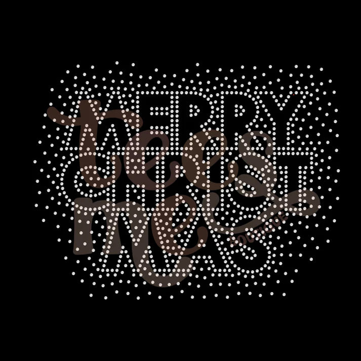 Merry Christmas Scatter Spangle Design