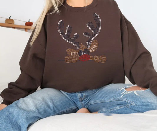 Nosy Reindeer Spangle Design