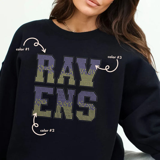 Ravens Ombre Spangle Design