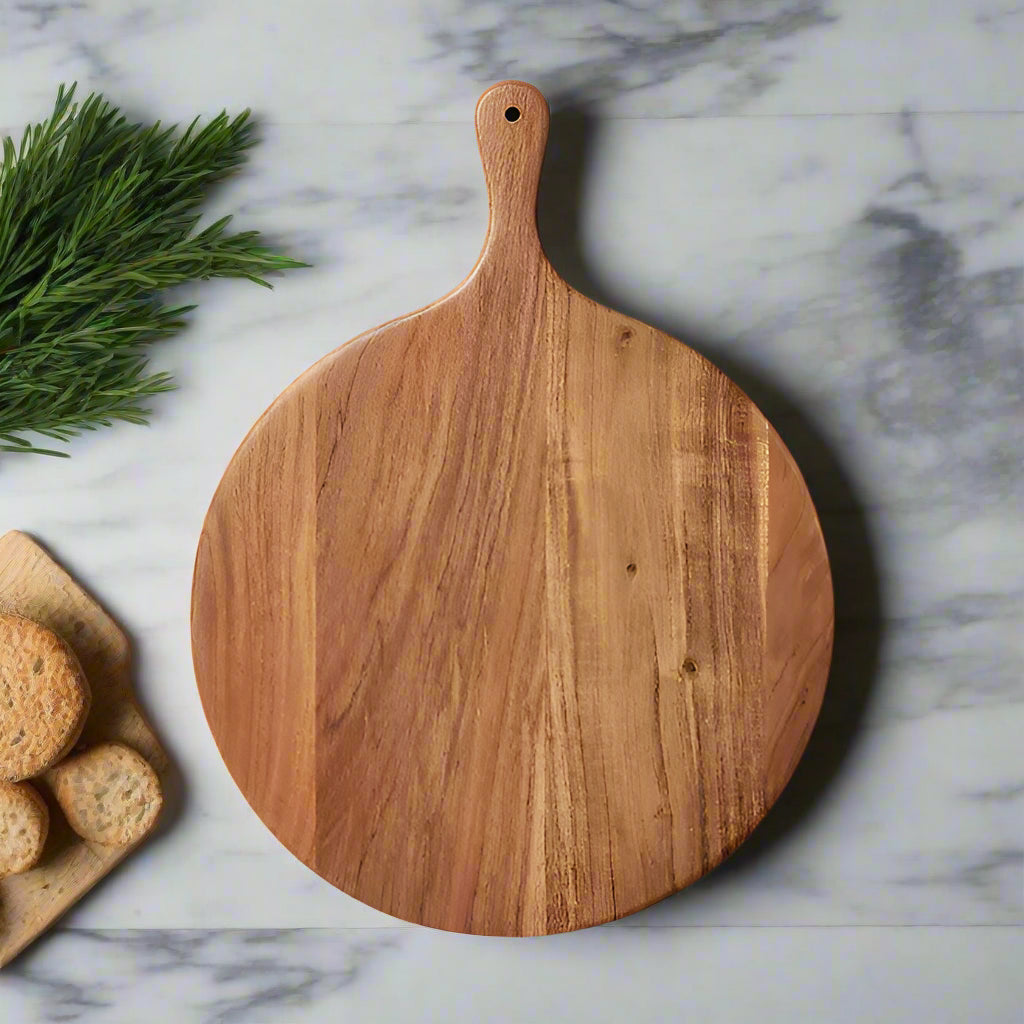 Round Acacia Charcuterie Board 