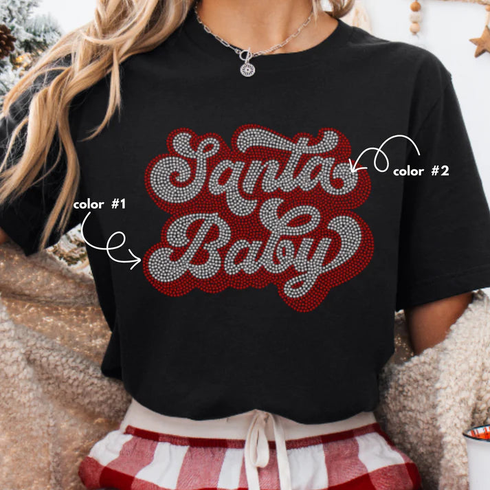 Santa Baby Filled Spangle Design