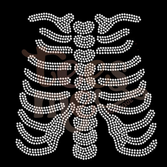 Skeleton Rib Cage Spangle Design