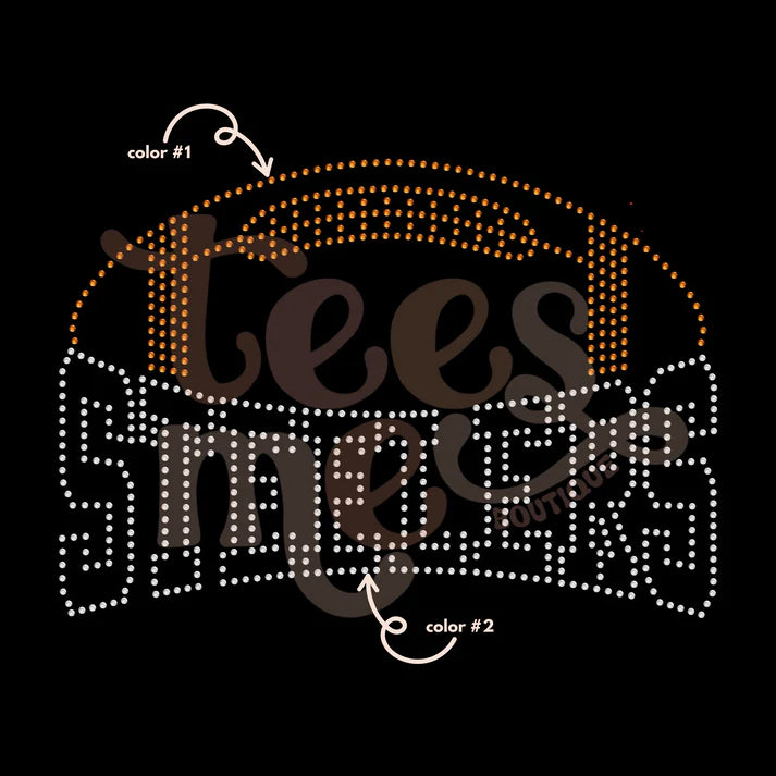 Steelers Football Spangle Design