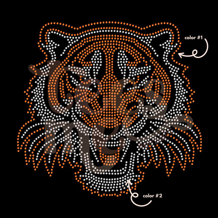 Tiger Head Spangle Design