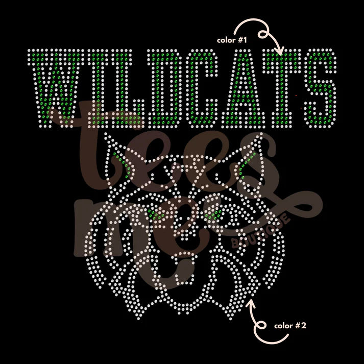 Wildcats Mascot Spangle Design