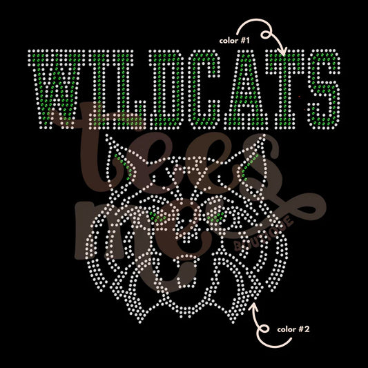 Wildcats Mascot Spangle Design