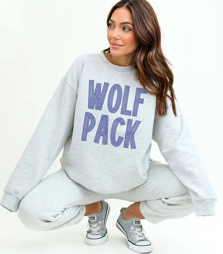 Wolf Pack Font Mascot Spangle Design